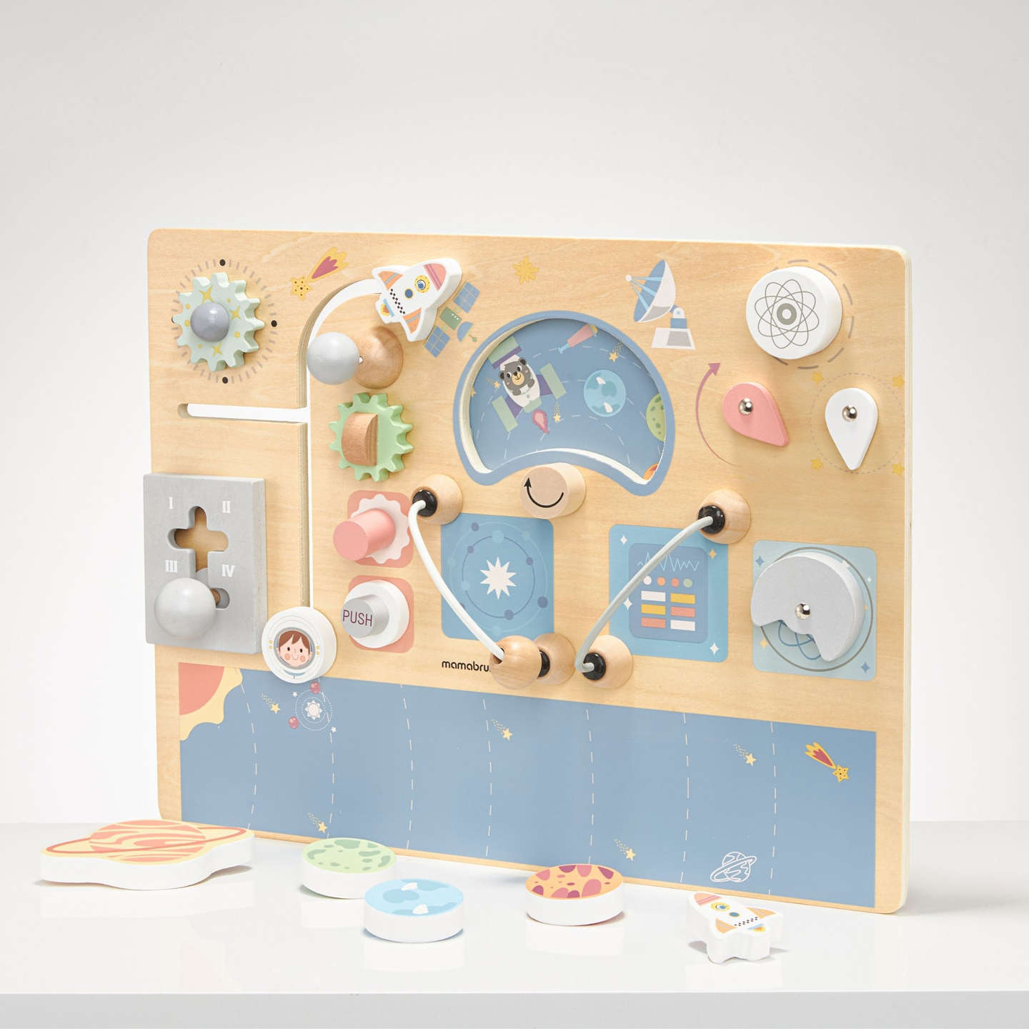 Lesena manipulativna tabla - Cosmos