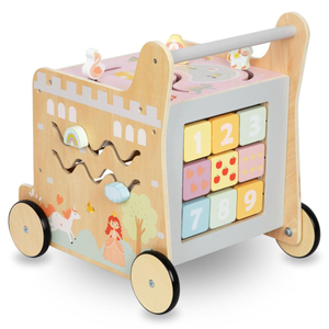 Lesena hojica 2 v 1 z izobraževalno funkcijo kocke, naravna