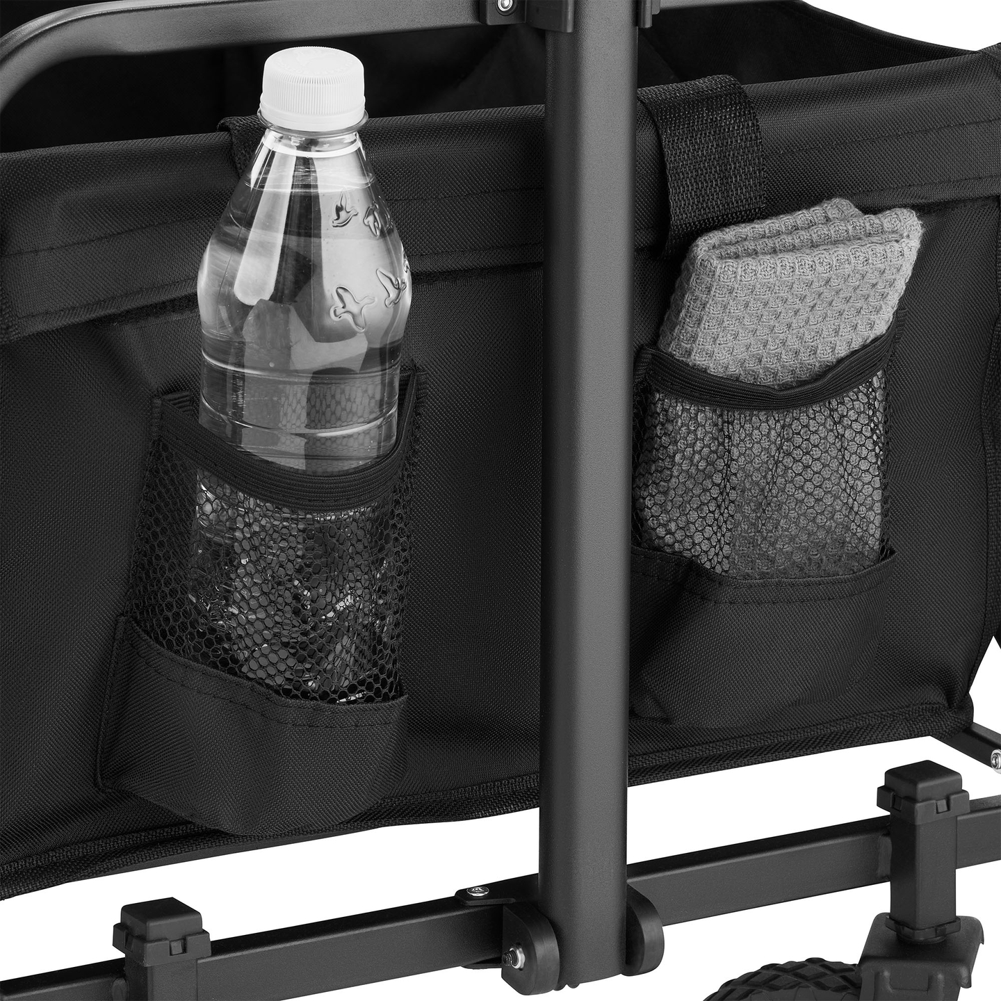 HyperMotion zložljiv invalidski voziček za plažo - črn, 80 kg