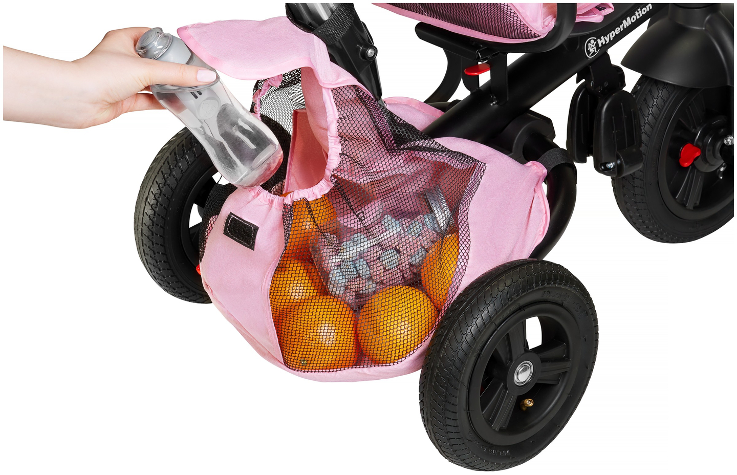 Tobi Velar tricikel + dežna folija - roza