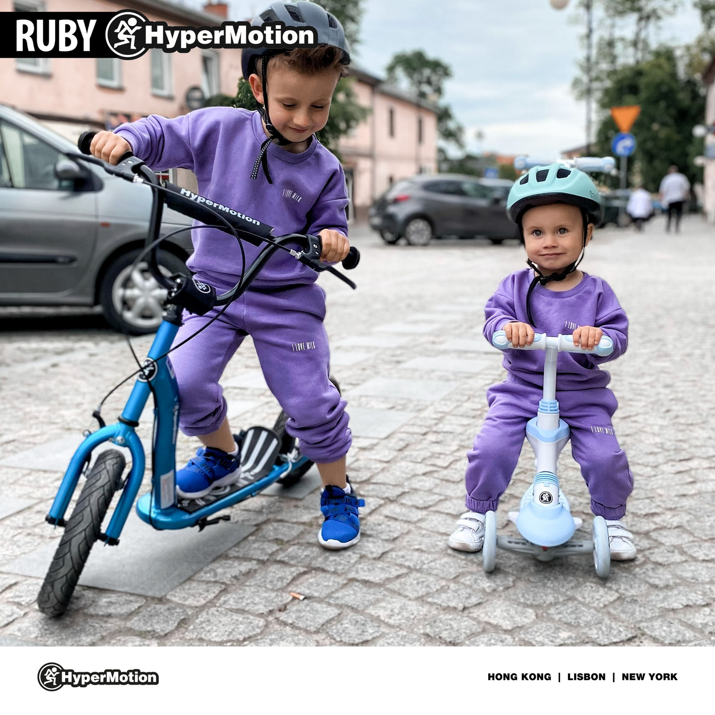 Skuter HyperMotion RUBY 12 (30 cm napihljiva kolesa) - modra