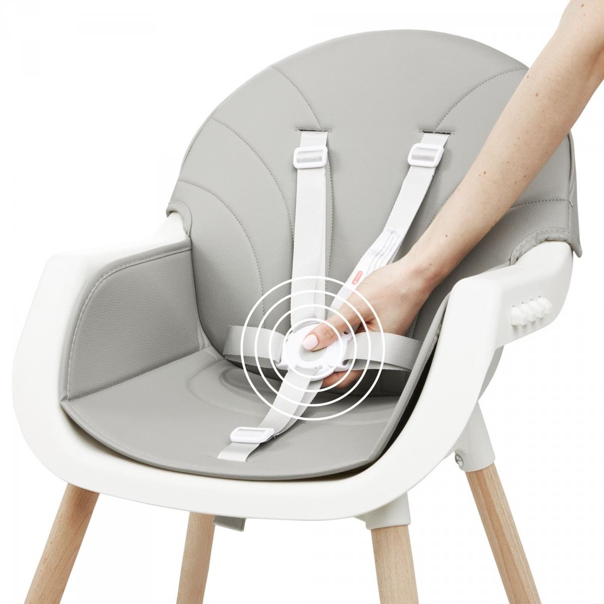 AMELIA stol za hranjenje 3v1 Moby-System, siva