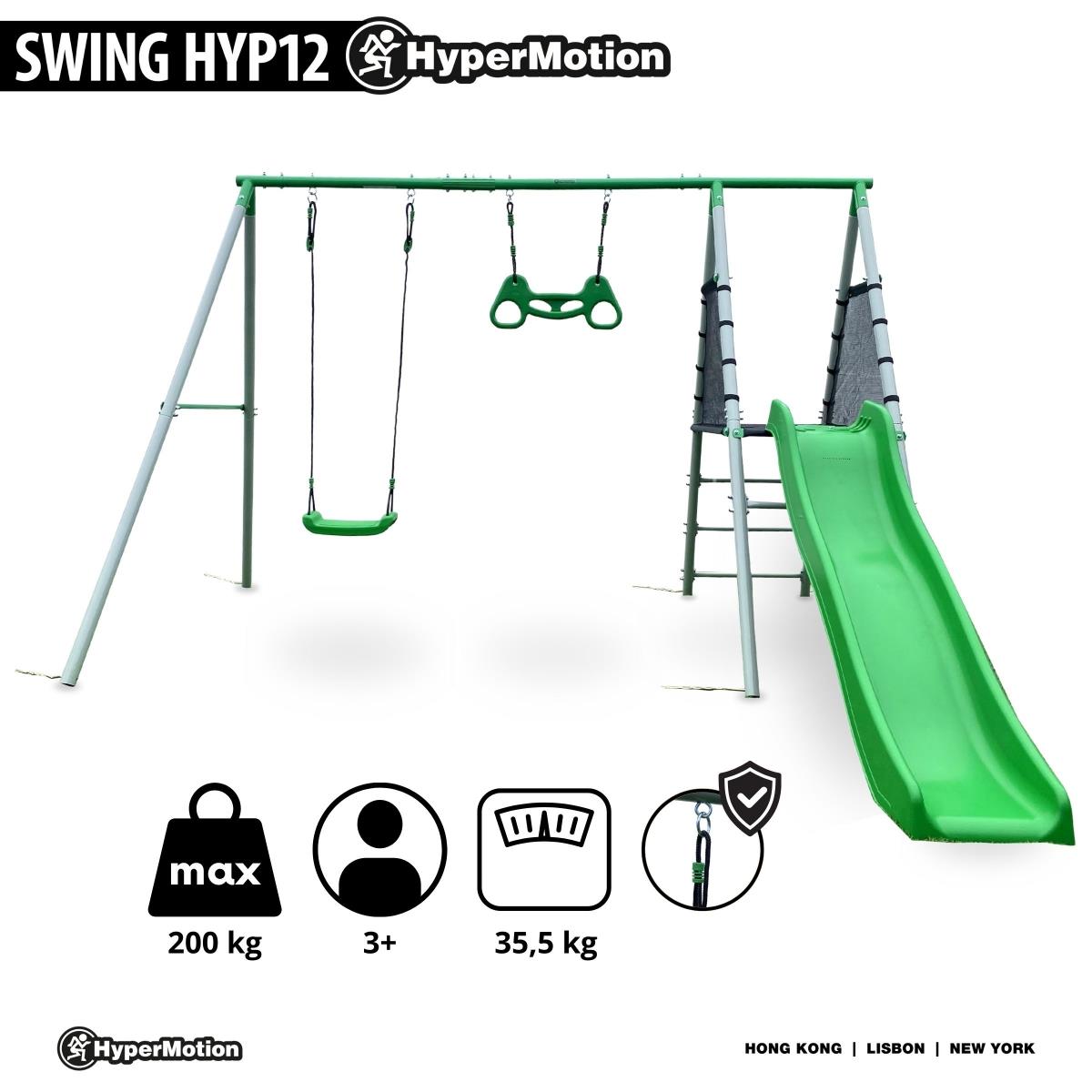 XXL vrtno igrišče za otroke z gugalnico, gimnastičnim trapezom in toboganom