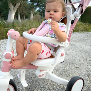 Večnamenski tricikel 8v1 TOBI FOREST - roza