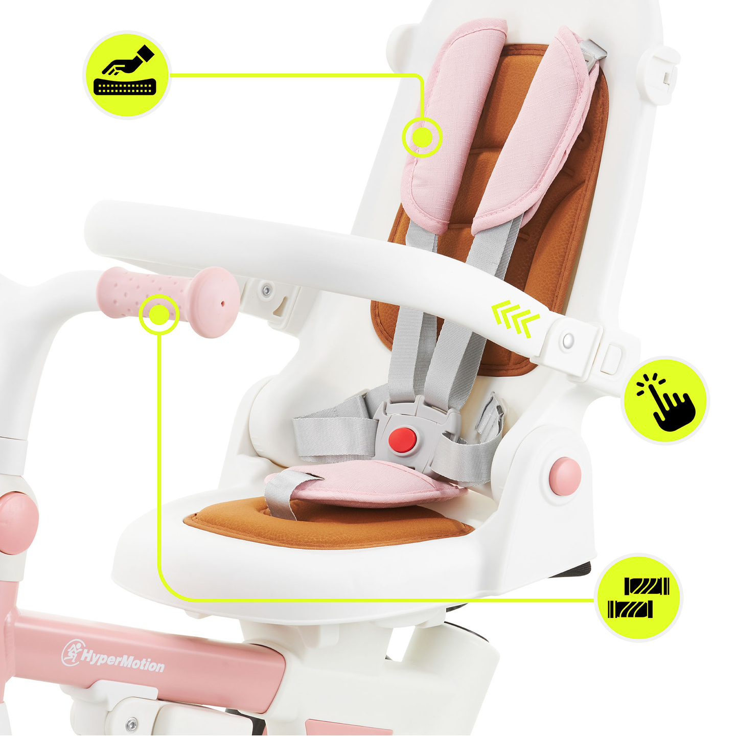 Večnamenski tricikel 8v1 TOBI FOREST - roza