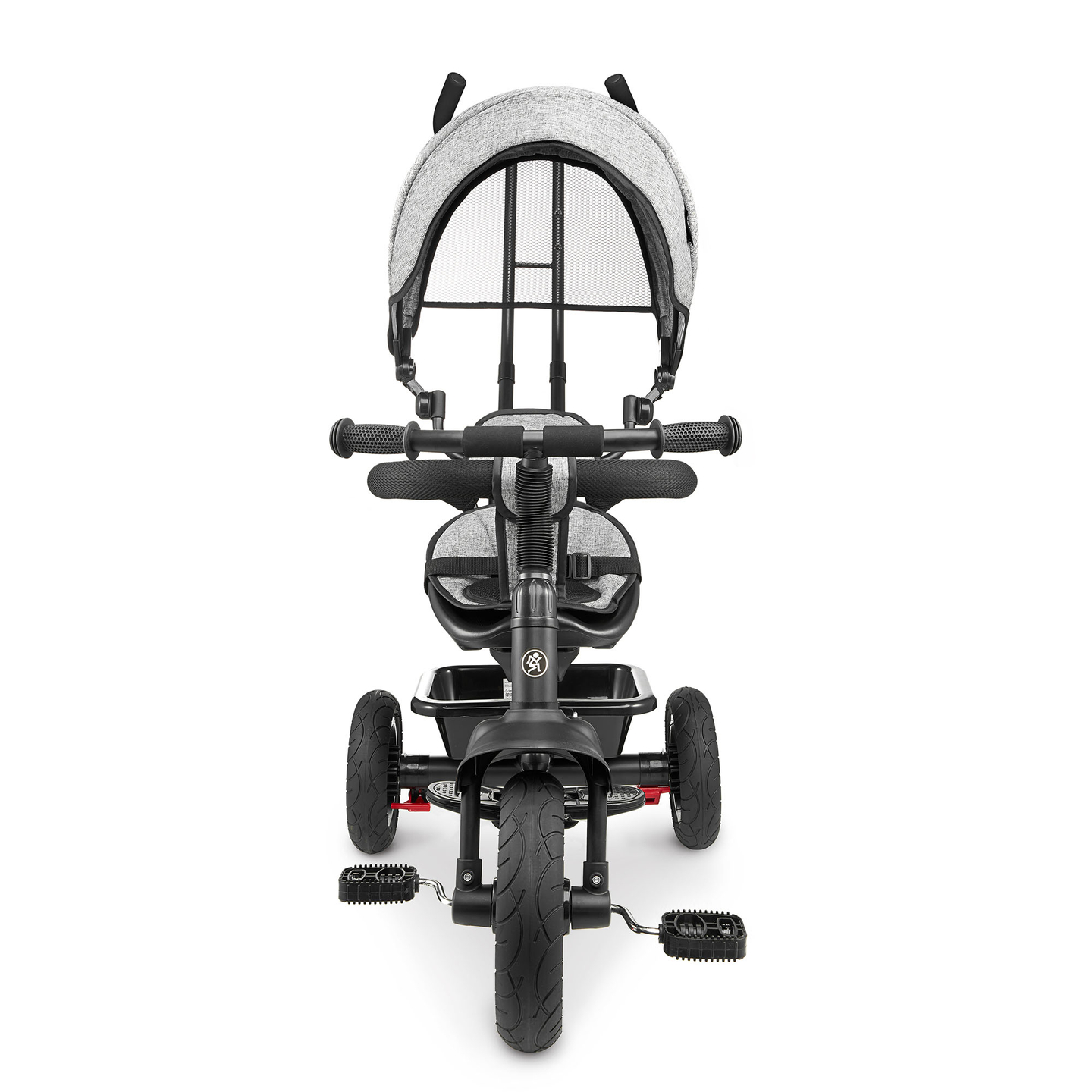 Tricikel za otroke od 1 do 4 let - TOBI FREY - siva barva - vrtljiv - kolesa s črpalko + tlačilka