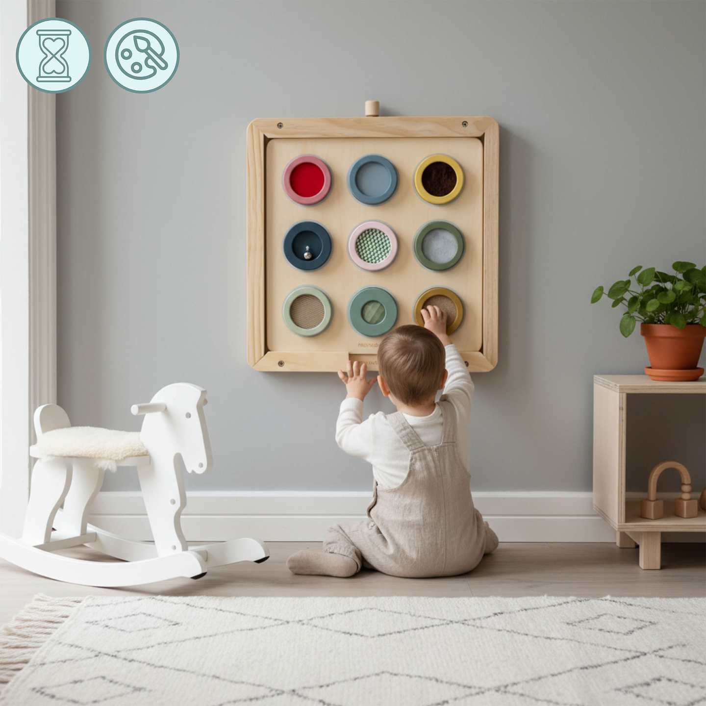 Lesen stenski okvir - za pritrditev izobraževalnih tabel Mamabrum