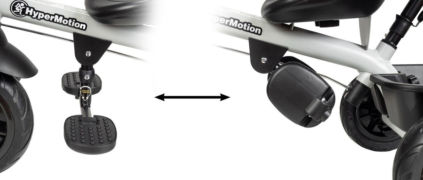 HyperMotion TOBI VECTOR tricikel - večna napihljiva kolesa + tlačilka. Barva: svetlo siva.