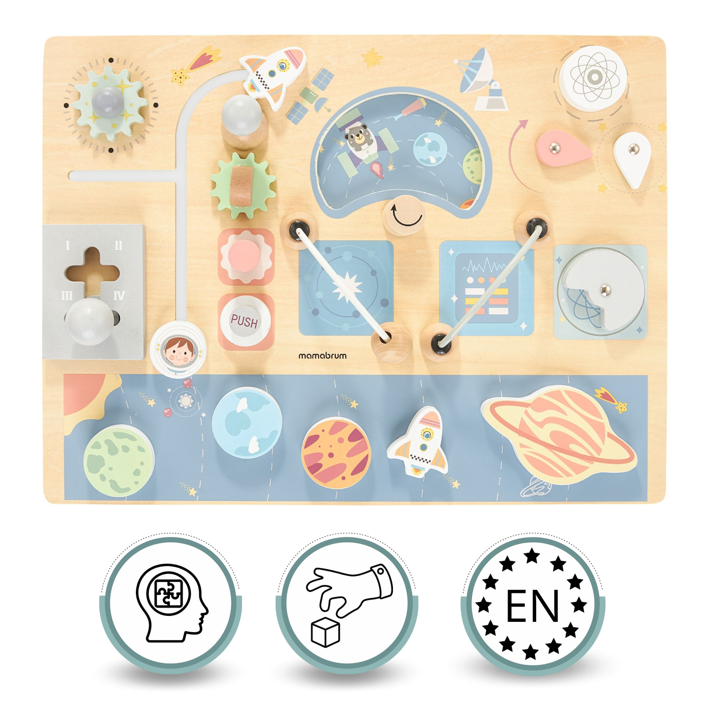 Lesena manipulativna tabla - Cosmos