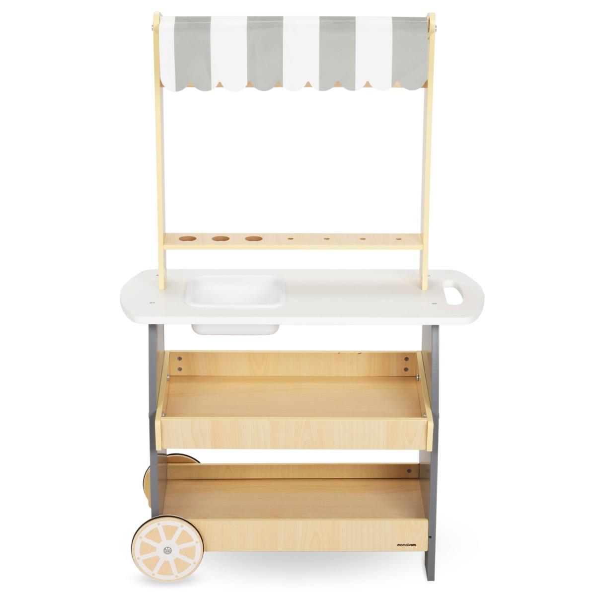 Lesena sladoledarna na kolesih - voziček za sladoled