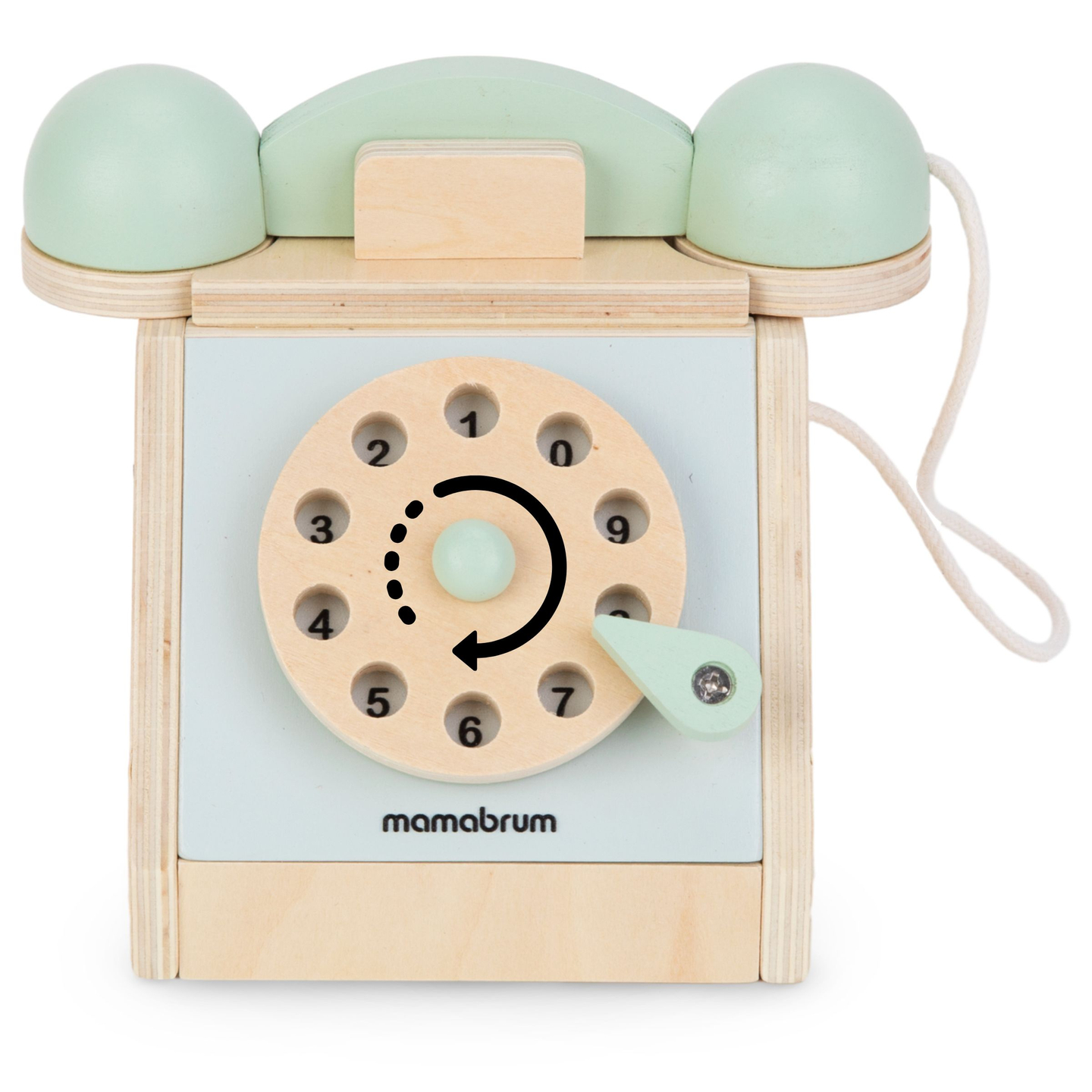 Retro leseni telefon - mint