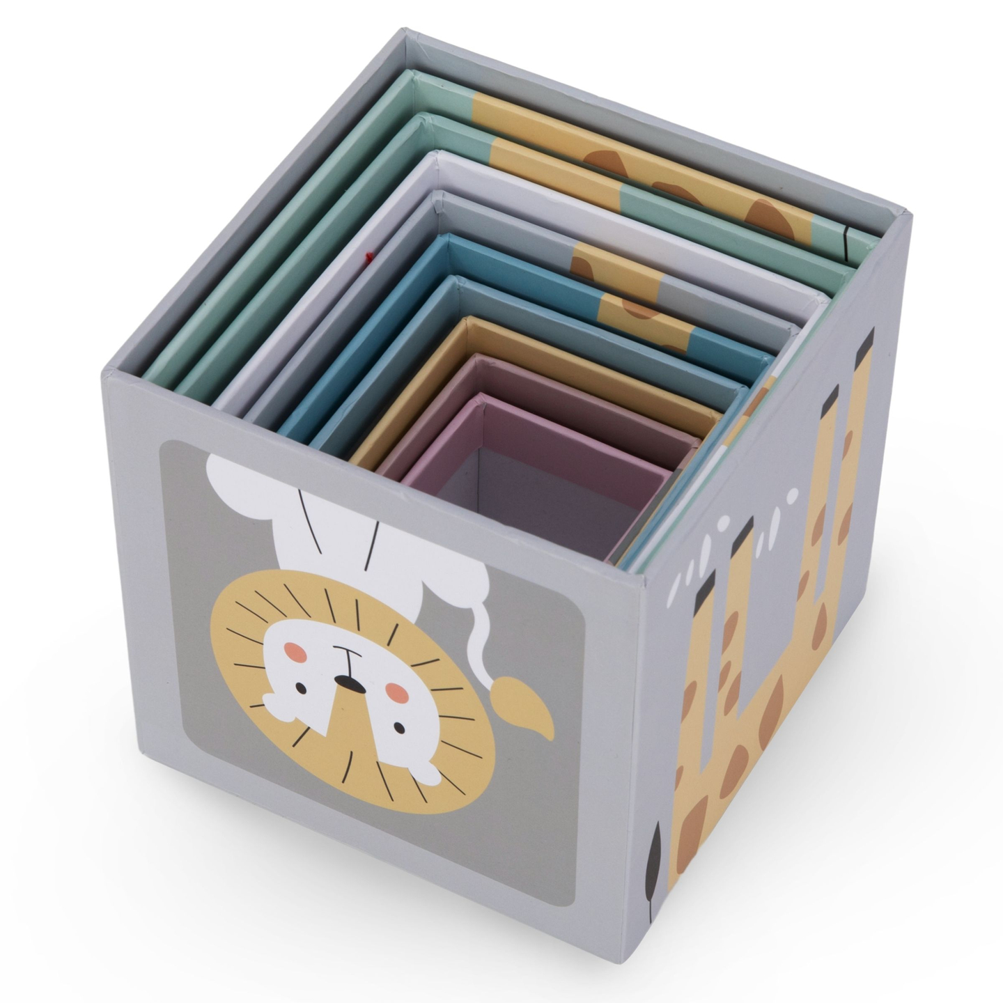 Stolp sestavljanke za otroke 10 kosov - številke in živali