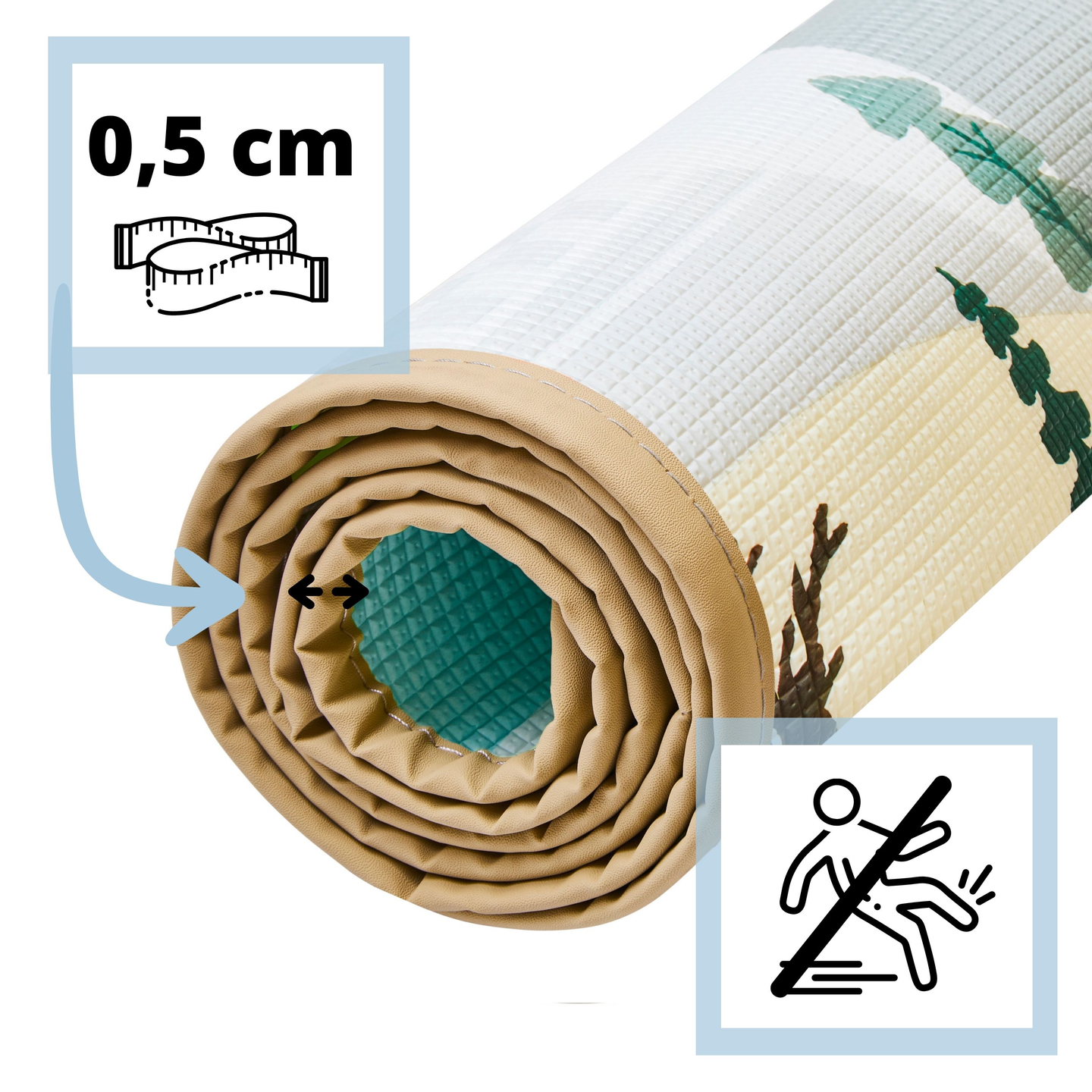 Dvostranska podloga iz pene - pravljična dežela / zimsko mesto