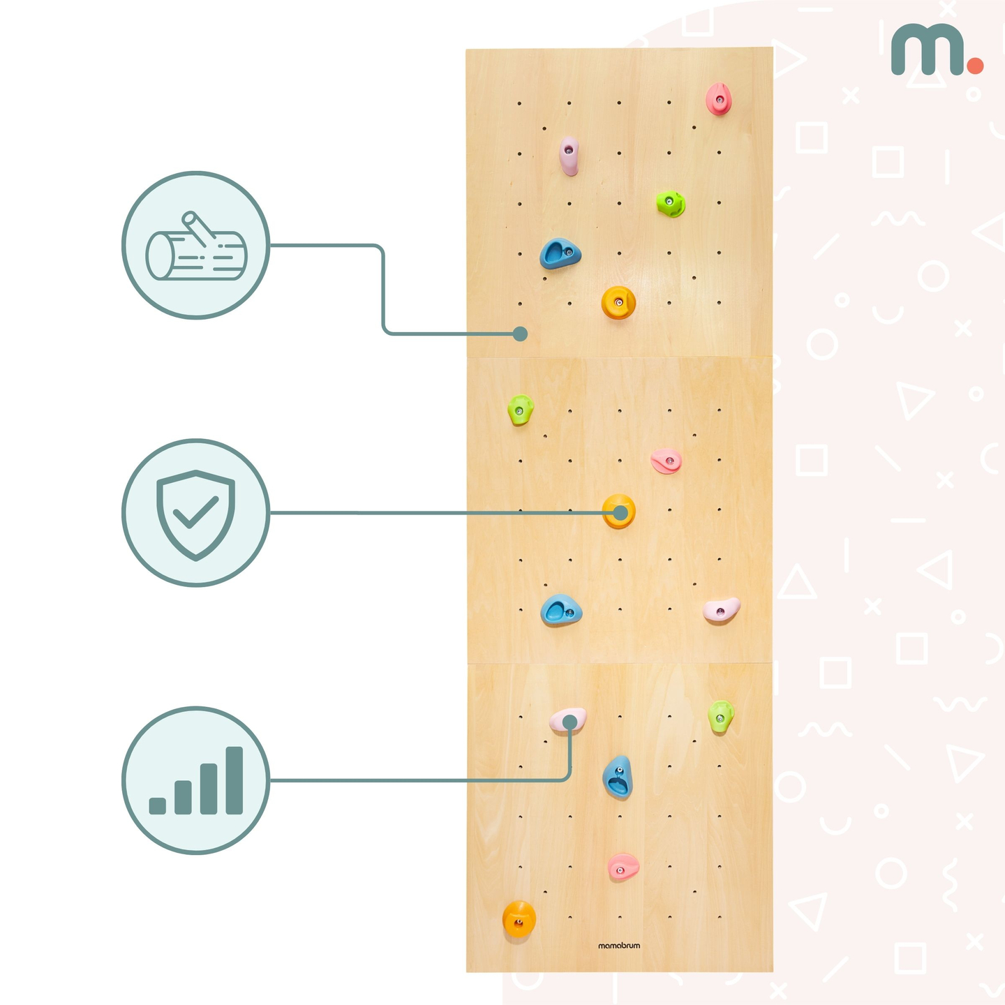 Lesena plezalna stena za otroke