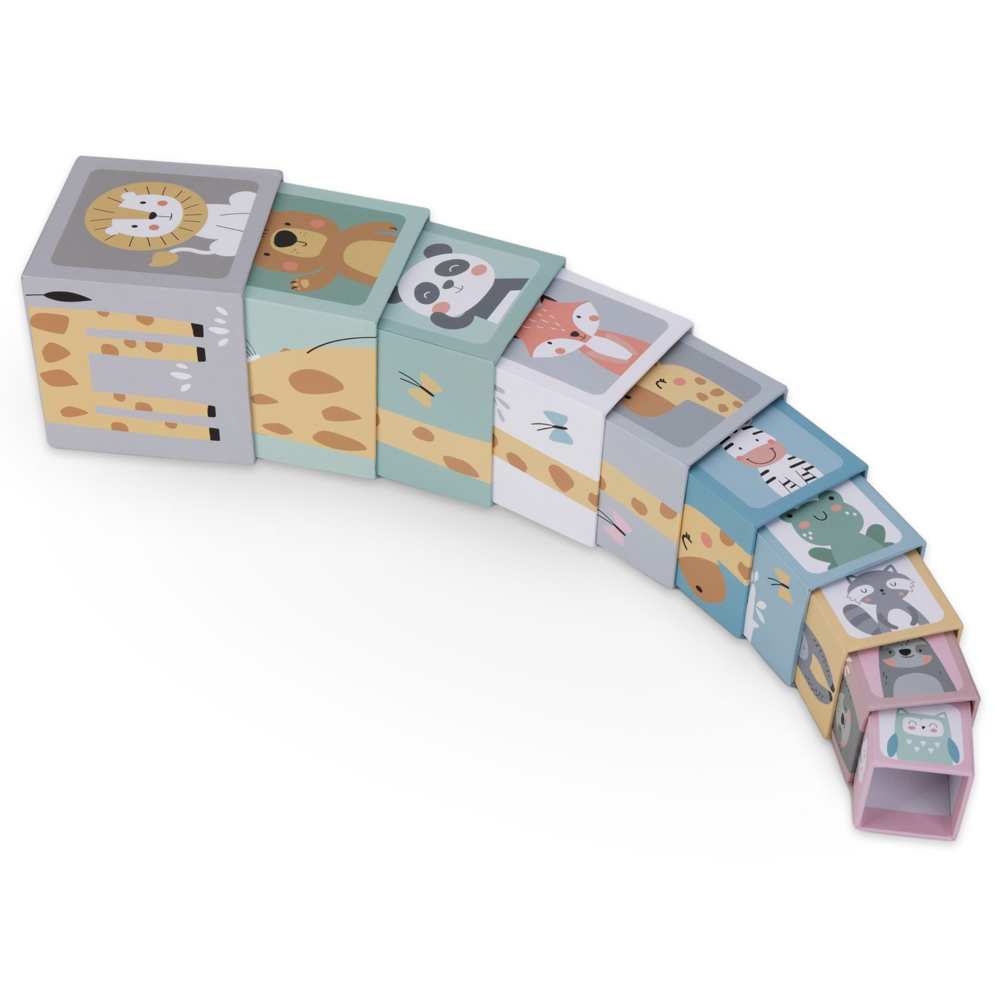 Stolp sestavljanke za otroke 10 kosov - številke in živali