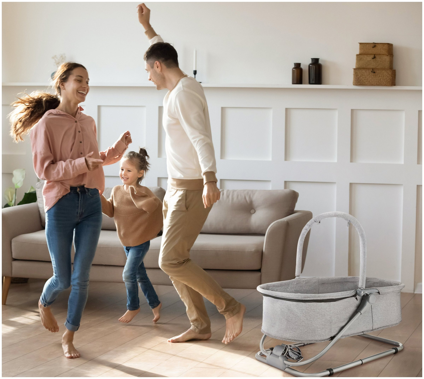 Ležalnik + plavalni sedež + otroška posteljica 3 v 1 - Moby-System MILA