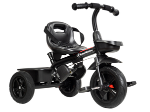 HyperMotion TOBI VECTOR tricikel - večna napihljiva kolesa + tlačilka. Barva: črna.