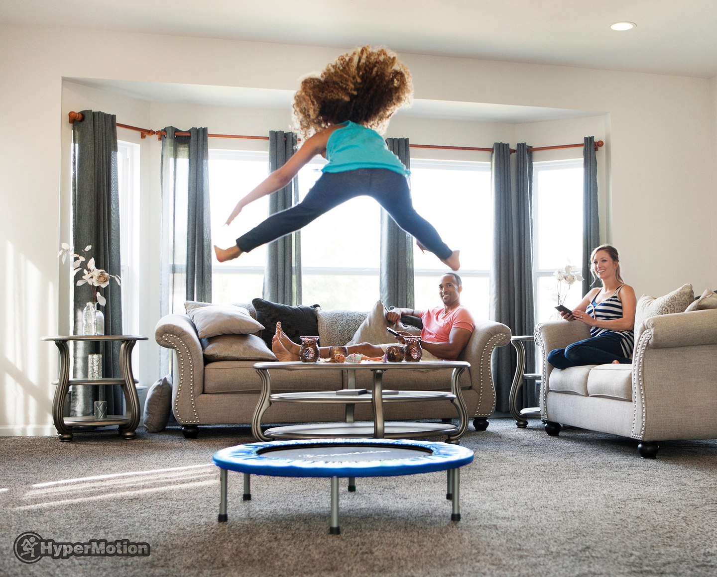 Mini trampolin za otroke in odrasle - do 50kg - 91 cm - za dom in vrt