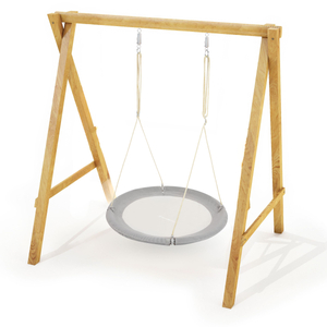 Gugalnica štorkljino gnezdo HyperMotion - premer 100 cm, siva barva