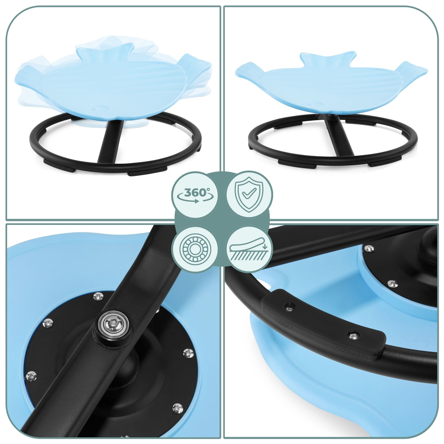 Mini vrtiljak za otroke Riba - modra