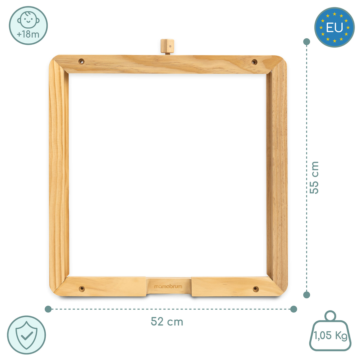 Lesen stenski okvir - za pritrditev izobraževalnih tabel Mamabrum