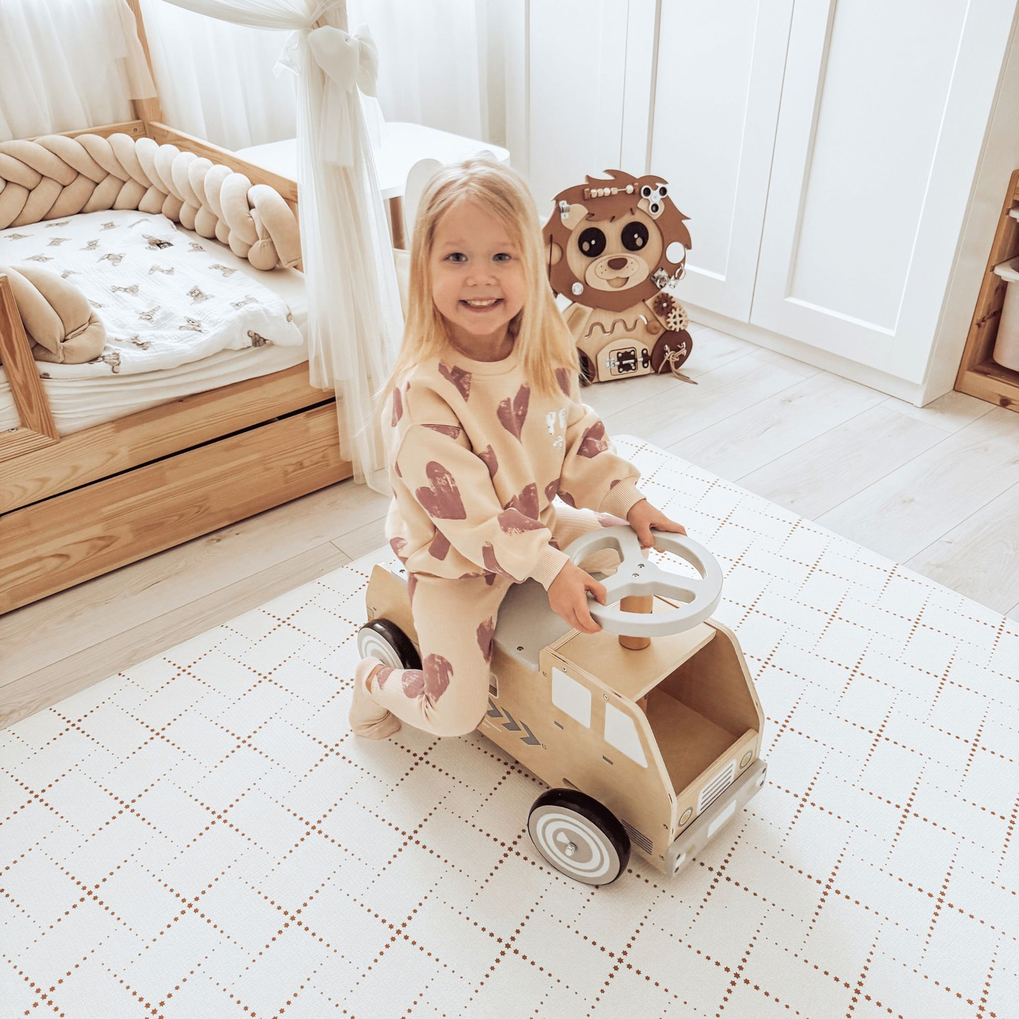 Leseno kolo, avto, avto z bloki