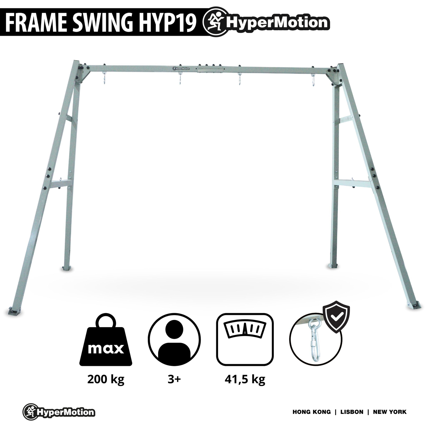 Jekleni okvir za vrtno gugalnico ali visečo mrežo