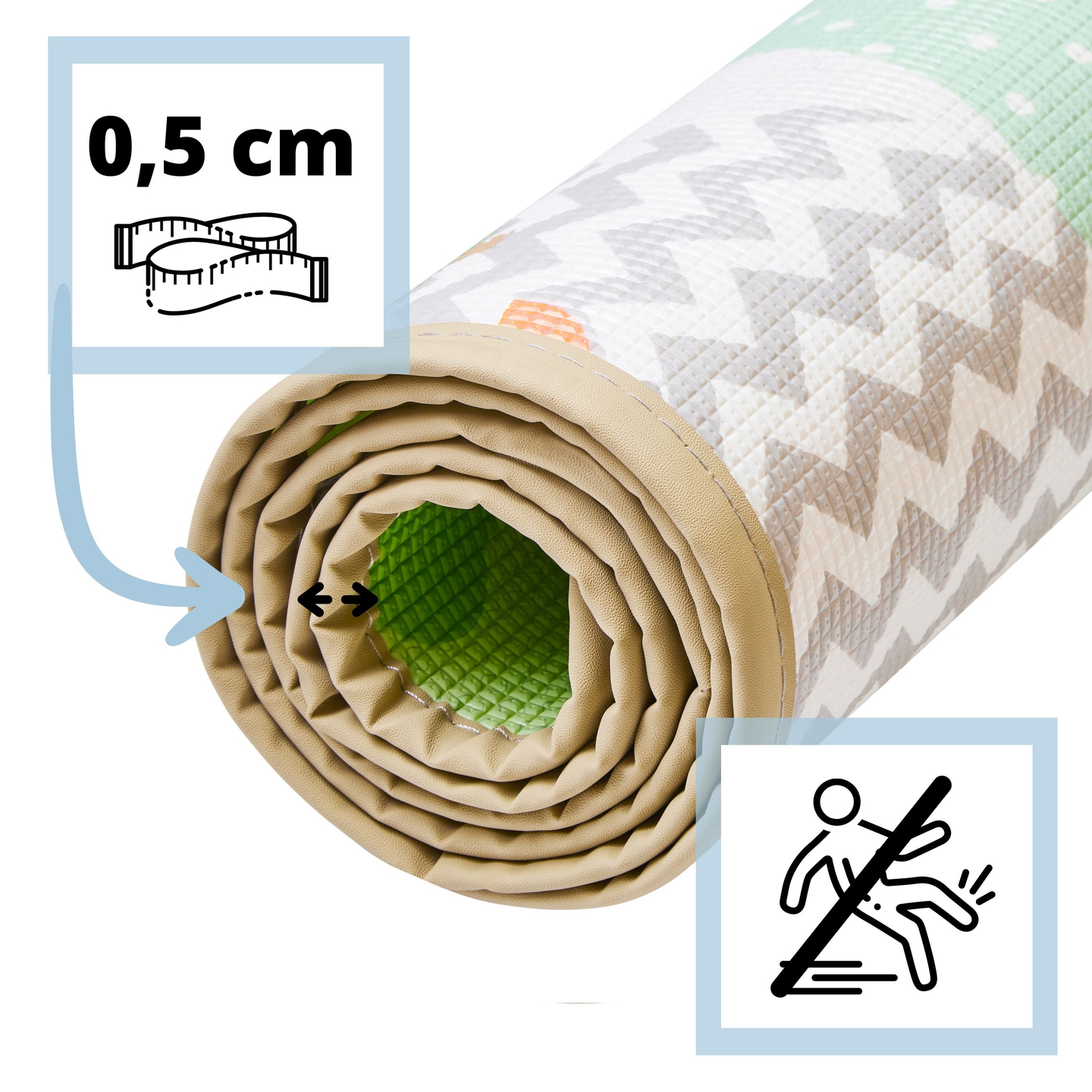 Dvostranska podloga iz pene - gozd na hribu / sončno mesto