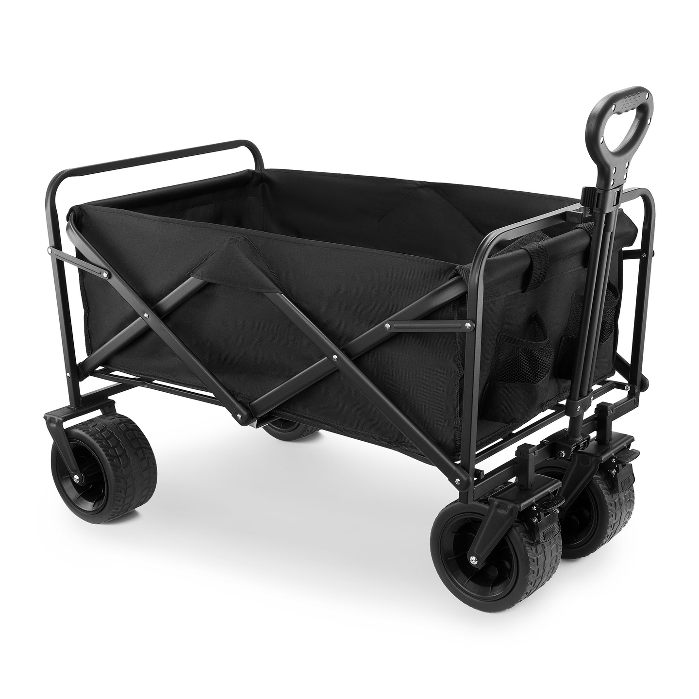 HyperMotion zložljiv invalidski voziček za plažo - črn, 120 kg