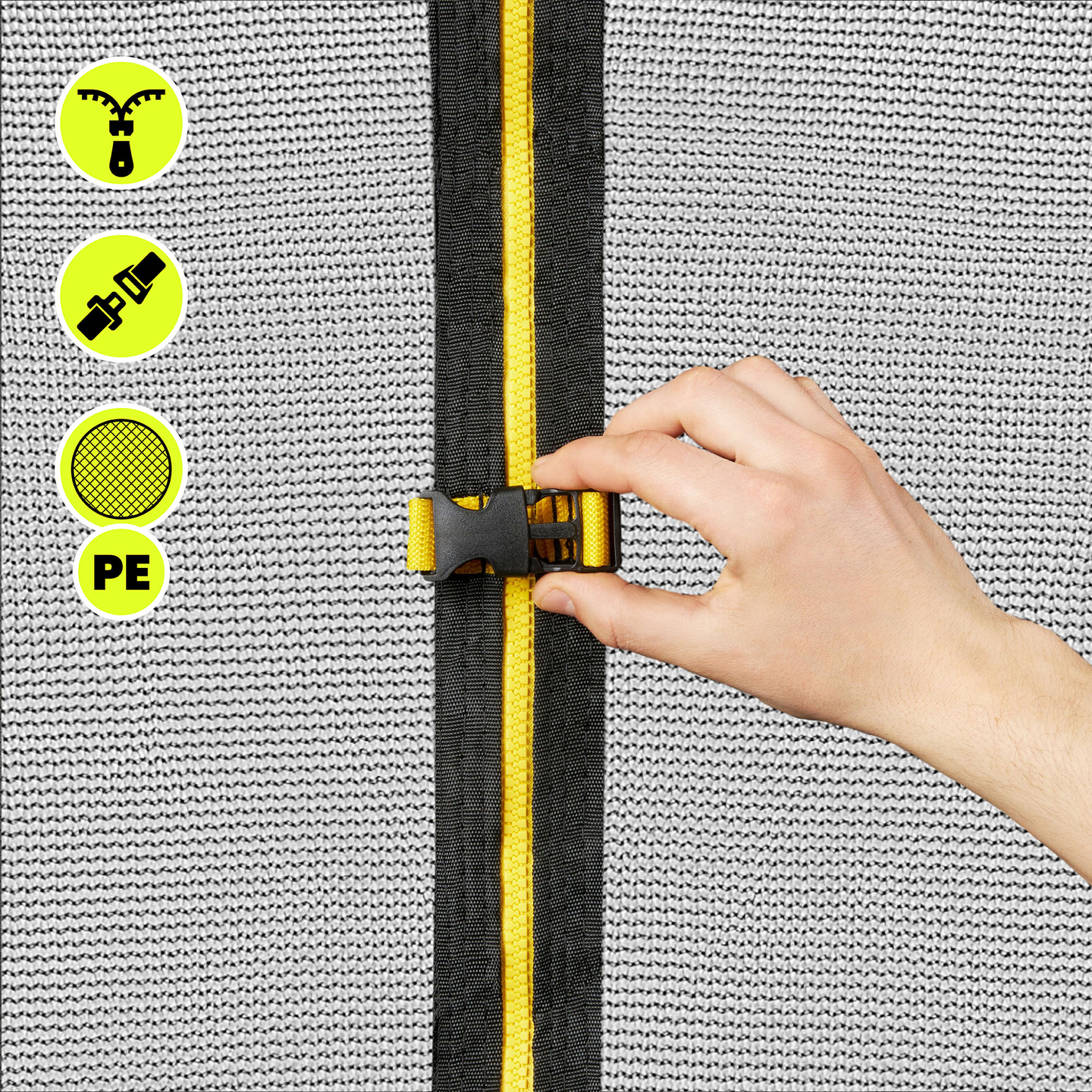 XXL vrtni trampolin za otroke HyperMotion - 366 cm 12FT - z lestvijo in notranjo mrežo - za dom in vrt - 150 kg max