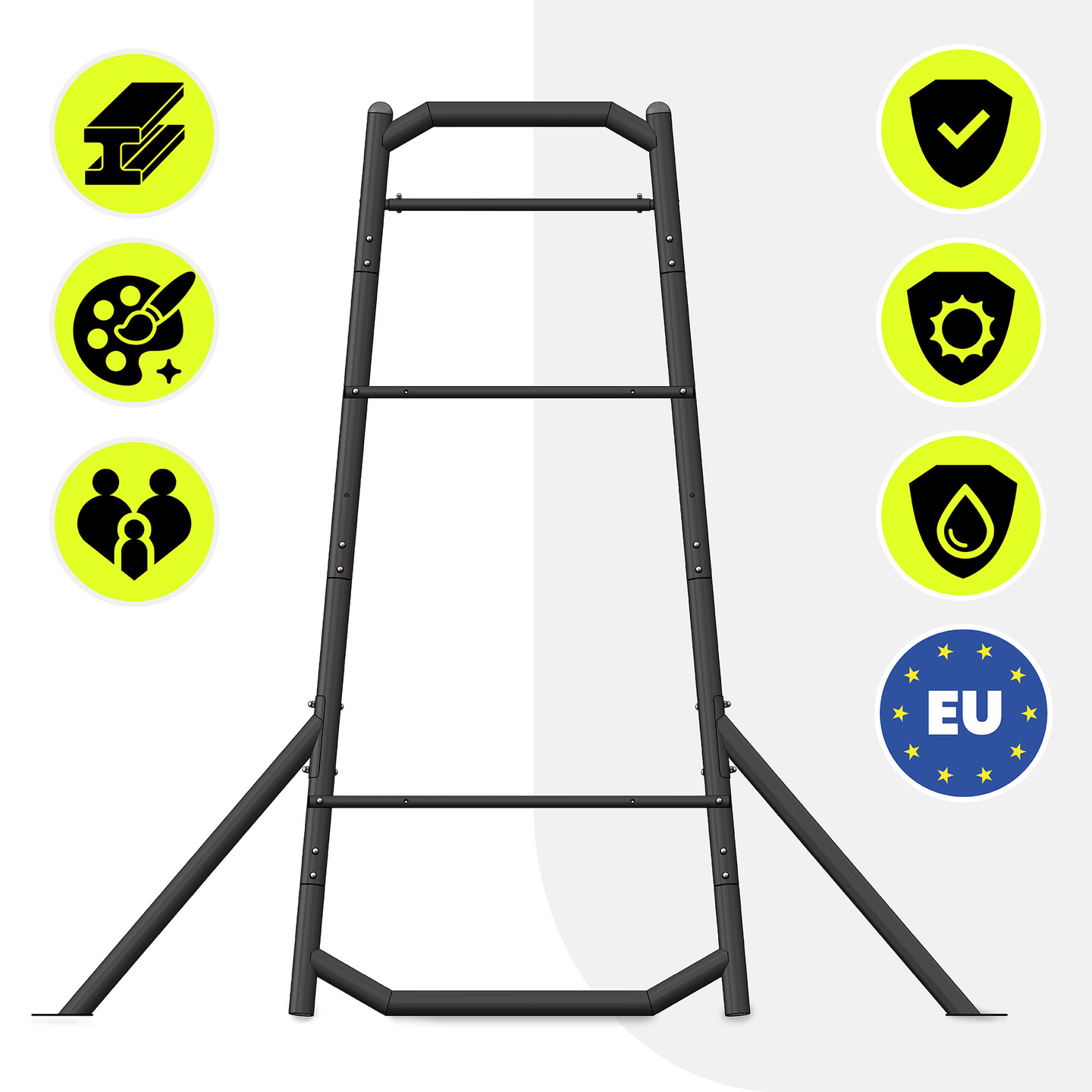 Vrtna gimnastična lestev, kovinska