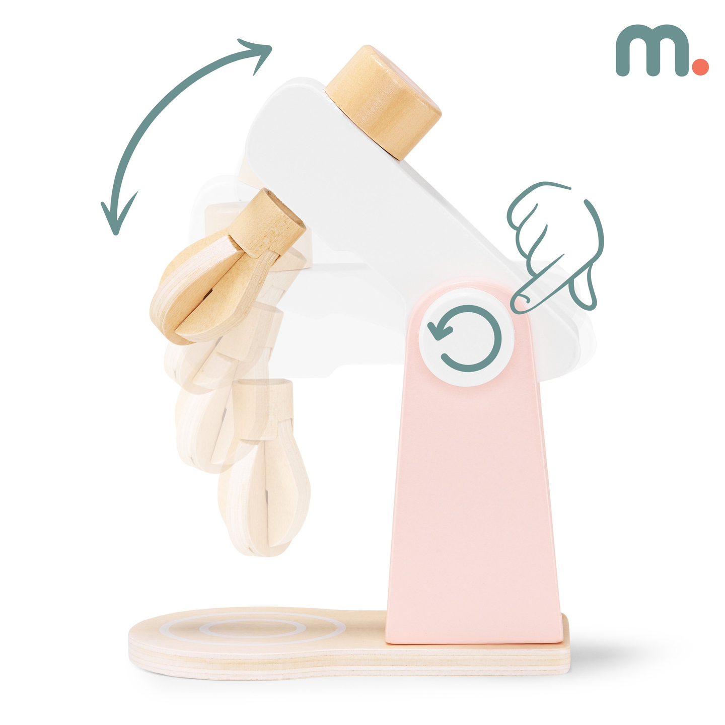 Leseni mešalnik za testo z dodatki, za otroke