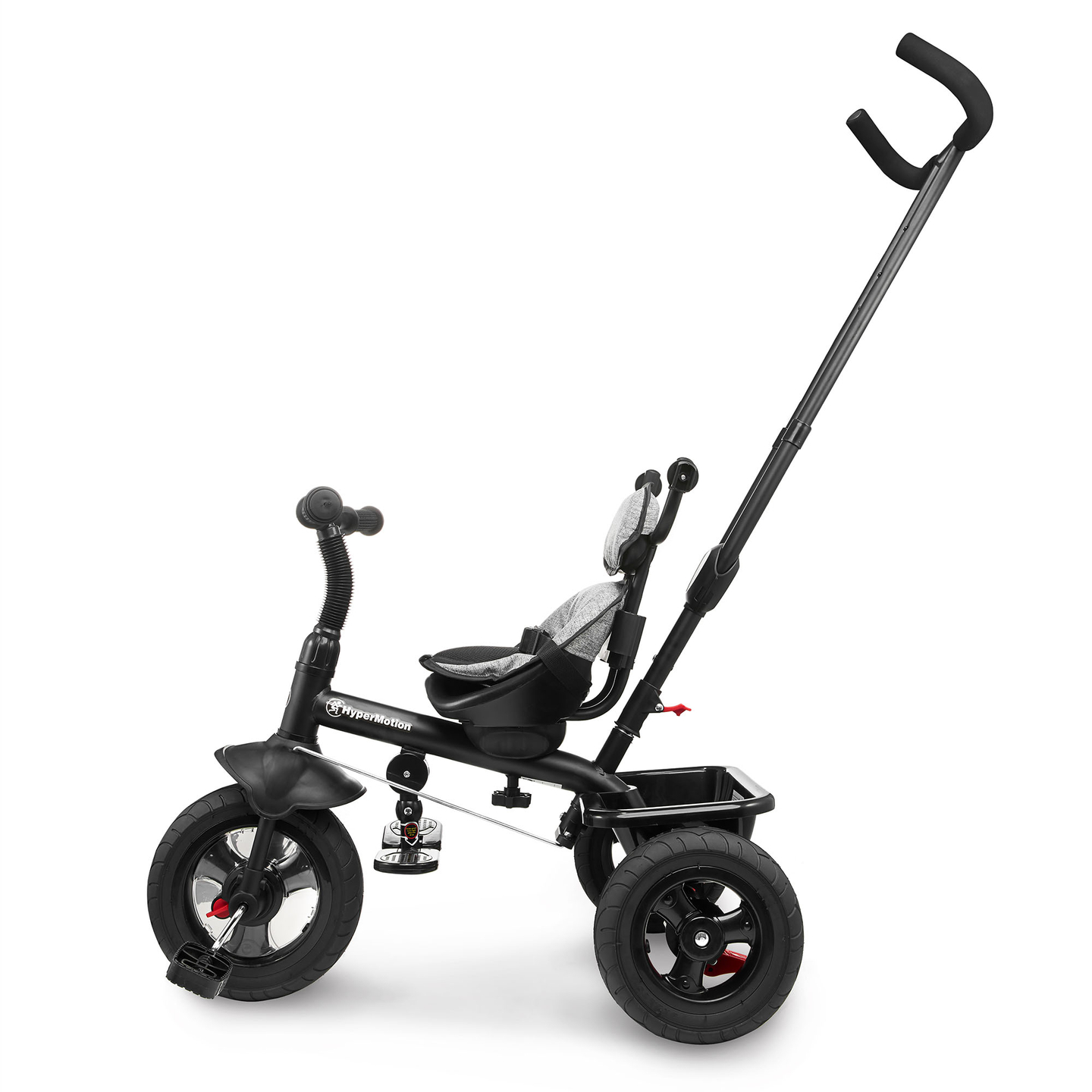 Tricikel za otroke od 1 do 4 let - TOBI FREY - siva barva - vrtljiv - kolesa s črpalko + tlačilka