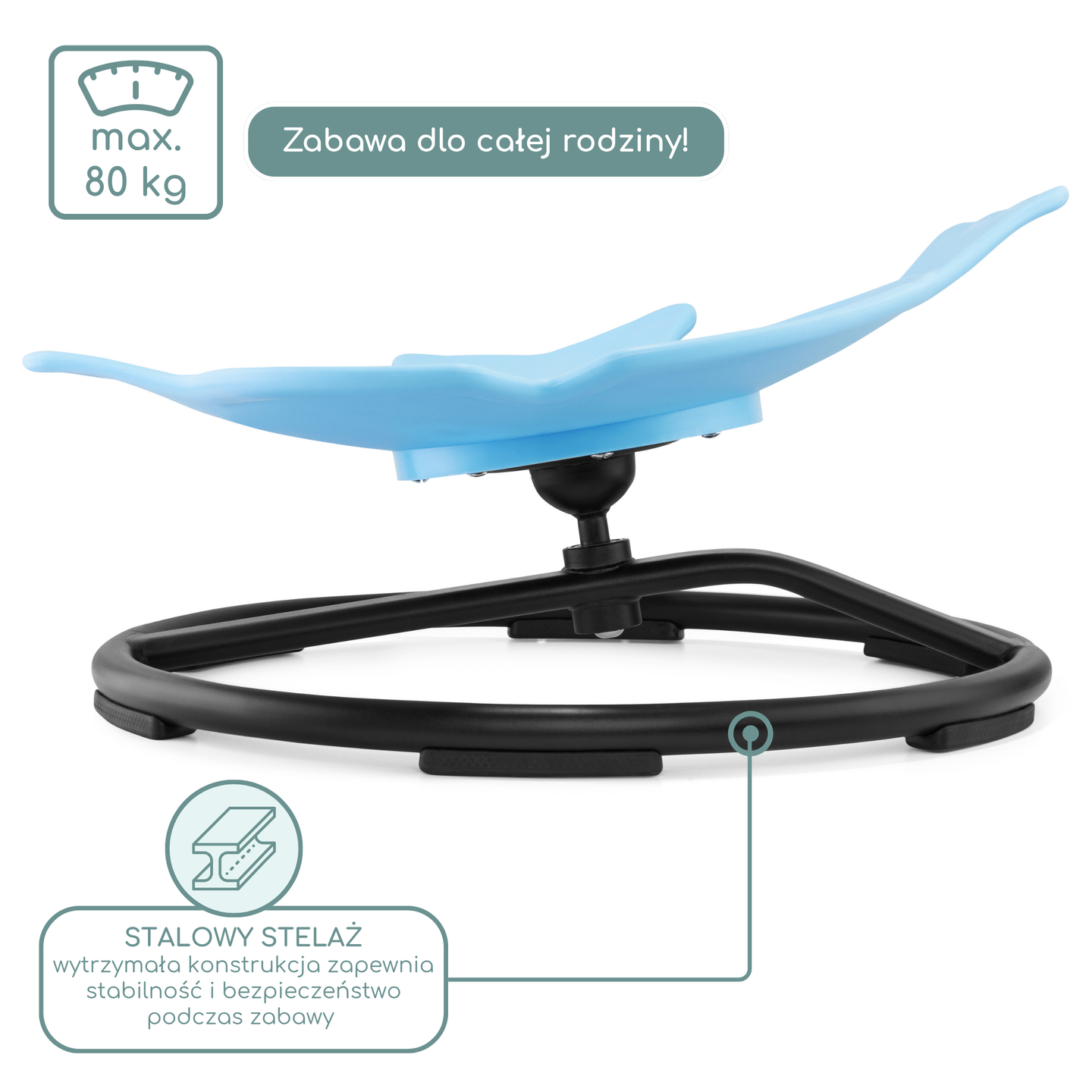 Mini vrtiljak za otroke Riba - modra