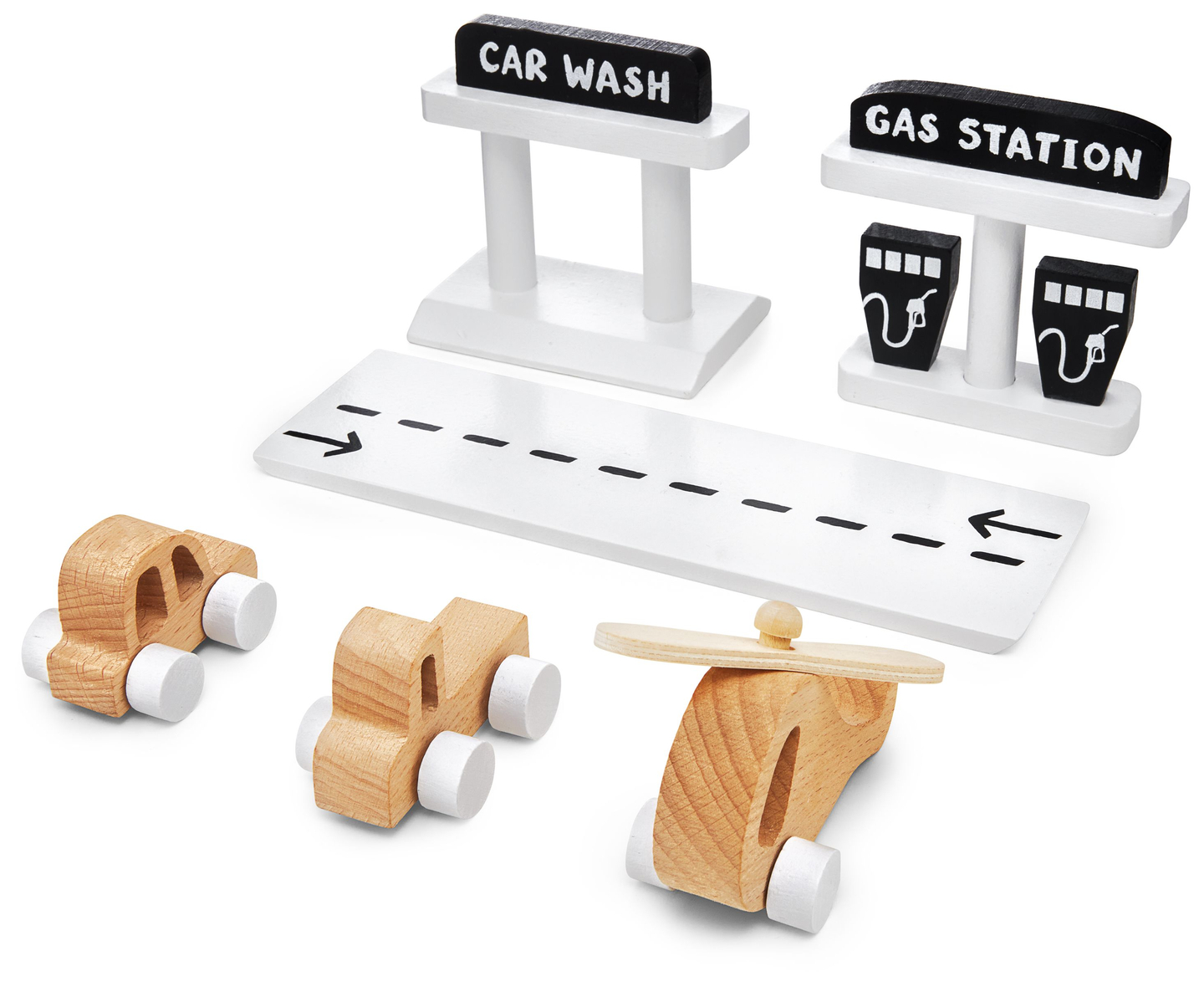 Lesena garaža - večnadstropno parkirišče - avtomobili, dvigalo, helikopter