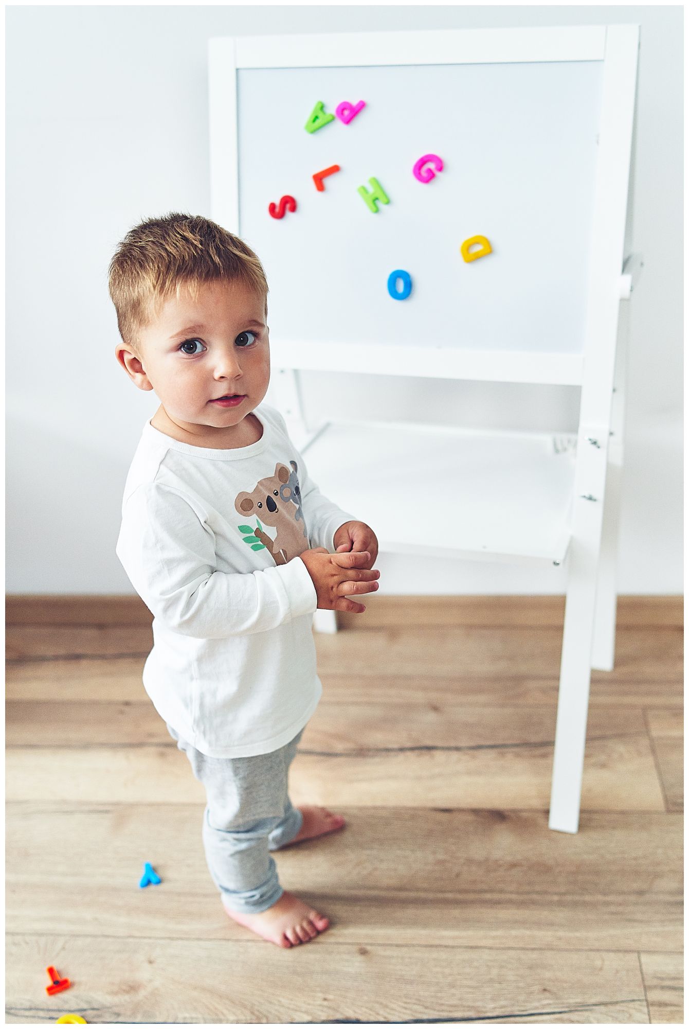 Izobraževalna dvostranska tabla: magnetna in kredna - suho brisanje, lesena, za otroke, zložljiva