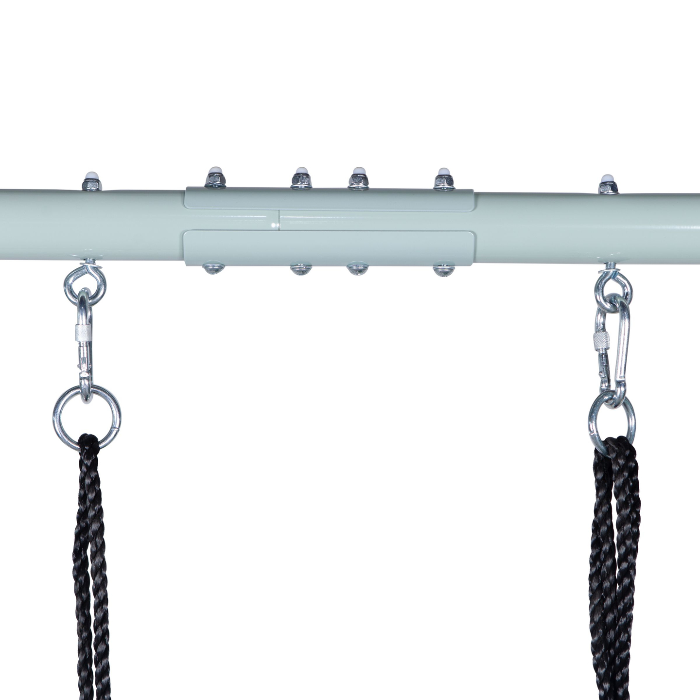 Dvojna vrtna gugalnica z okvirjem in vrvmi - sedež in gnezdo štorklje