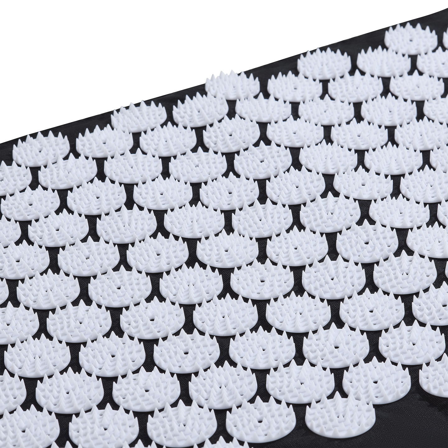 EKO lanena akupresurna podloga s kokosovimi vlakni in ajdovo blazino – 68 cm HyperMotion črno-bela