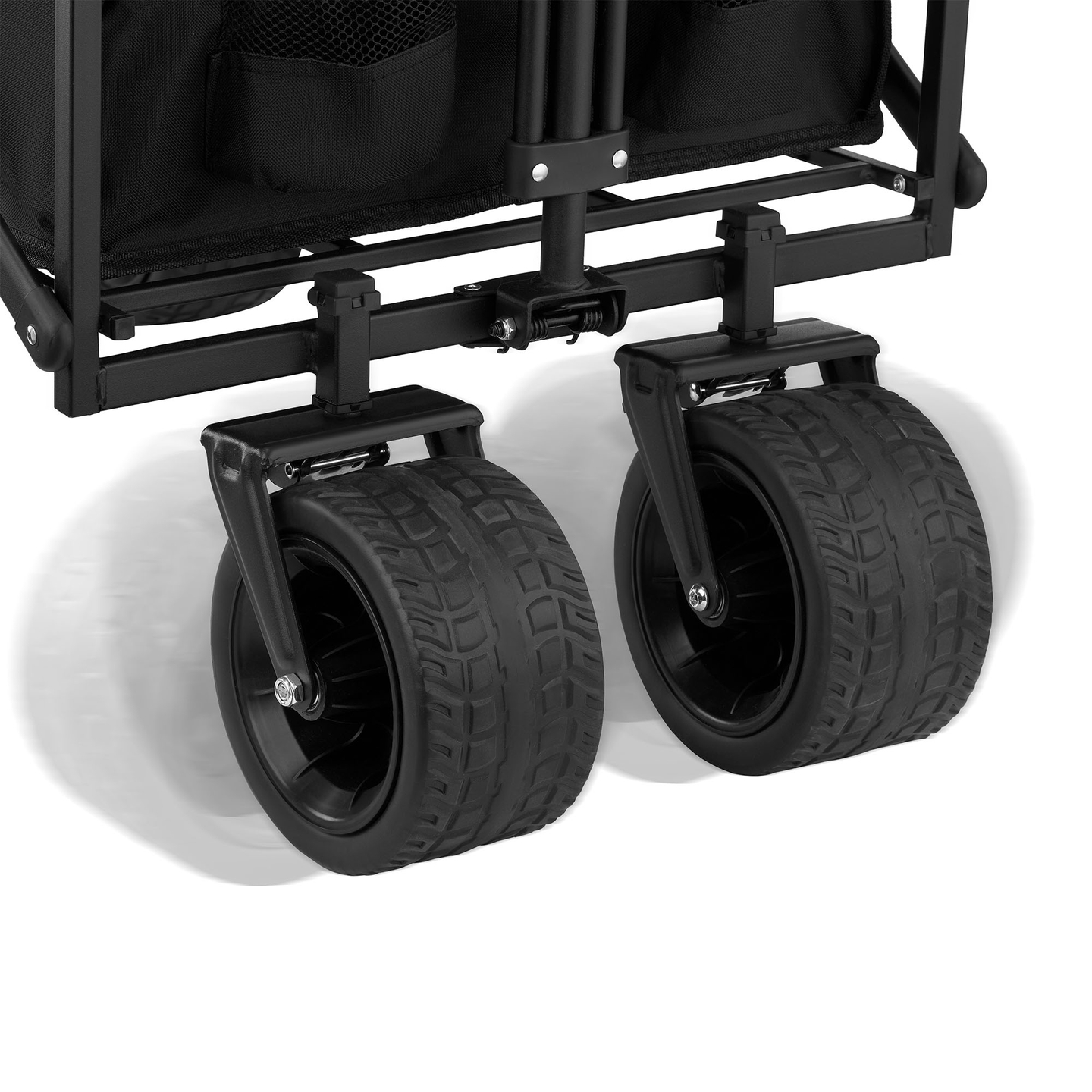 HyperMotion zložljiv invalidski voziček za plažo - črn, 120 kg