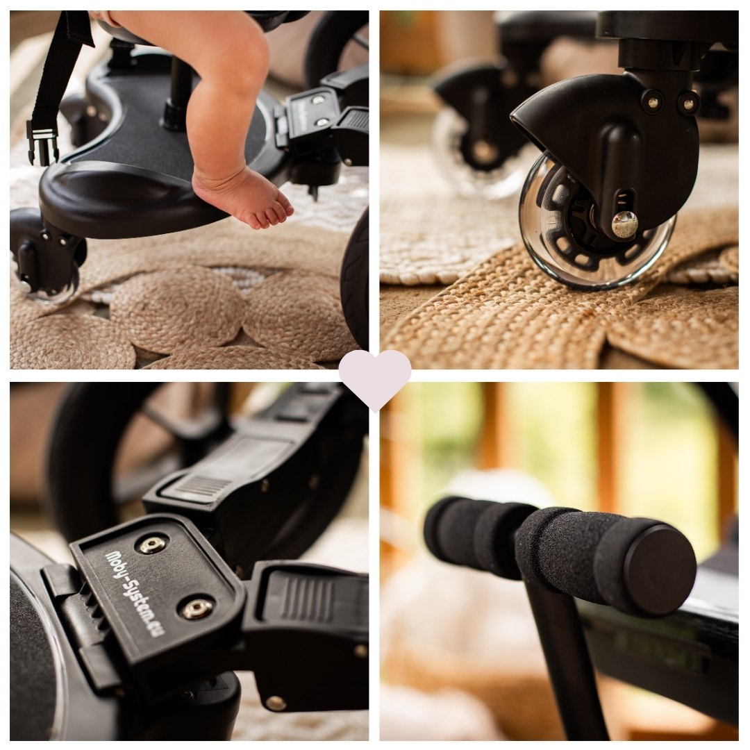 MR BUGGY podaljšek invalidskega vozička s sedežem - LED kolesa