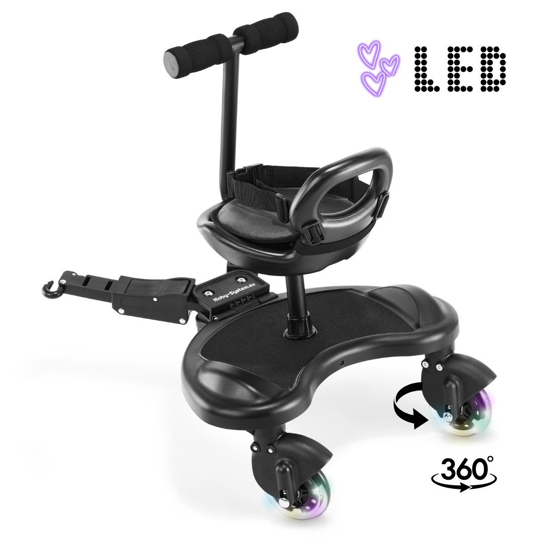 MR BUGGY podaljšek invalidskega vozička s sedežem - LED kolesa