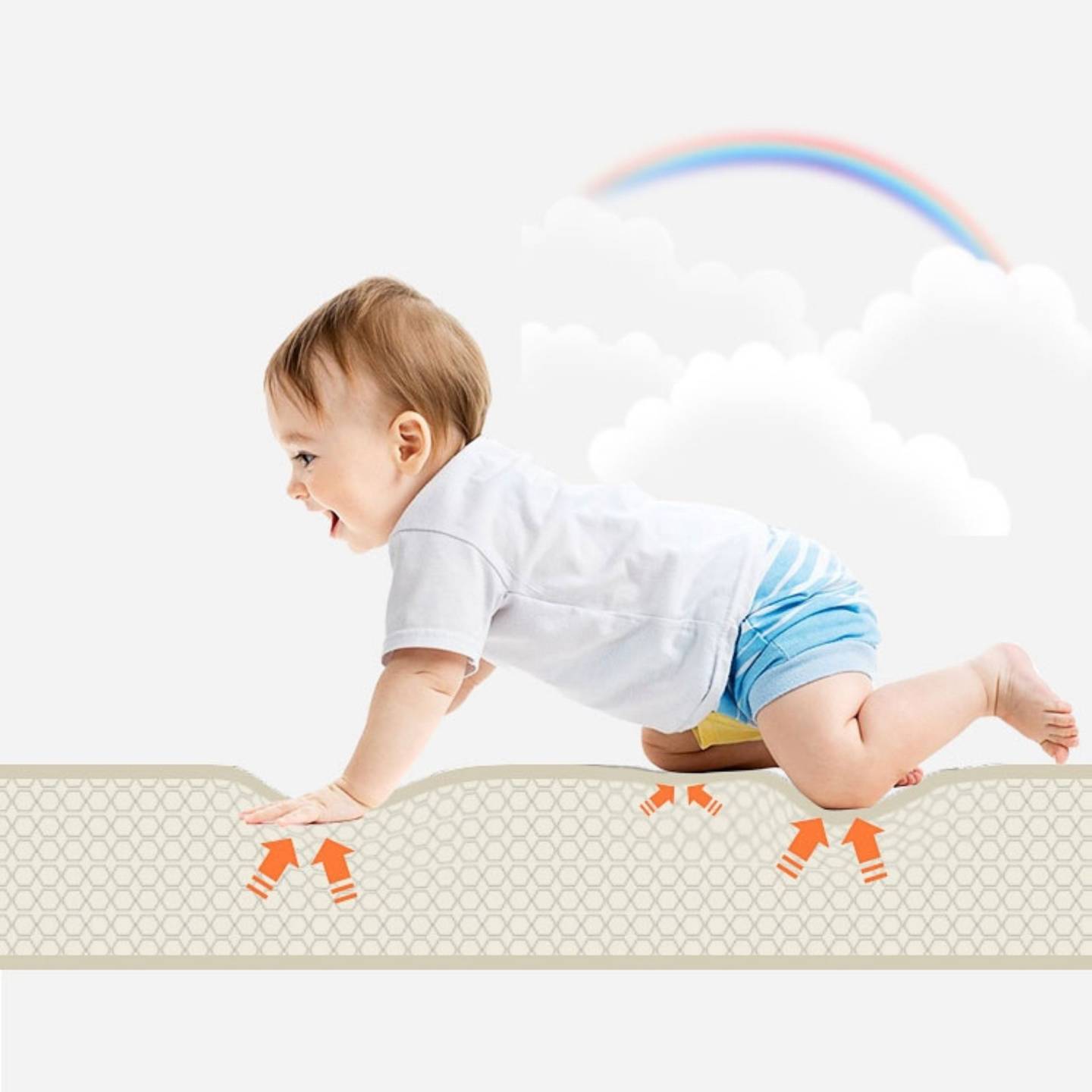 Dvostransko zložljiva penasta podloga 180 x 120 x 1 cm - Magic Forest/Autumn Streets - boho