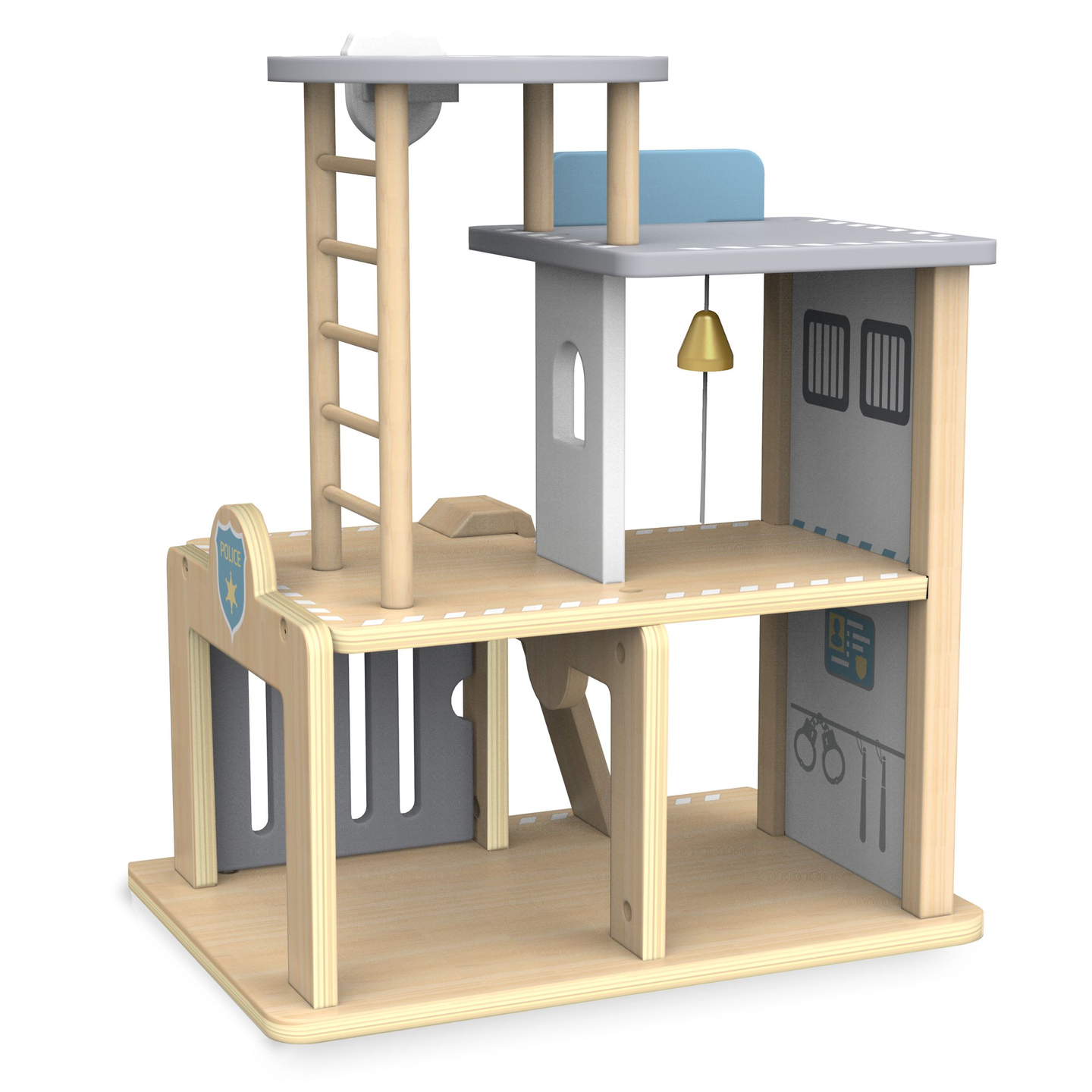 Lesena policijska postaja z dodatki