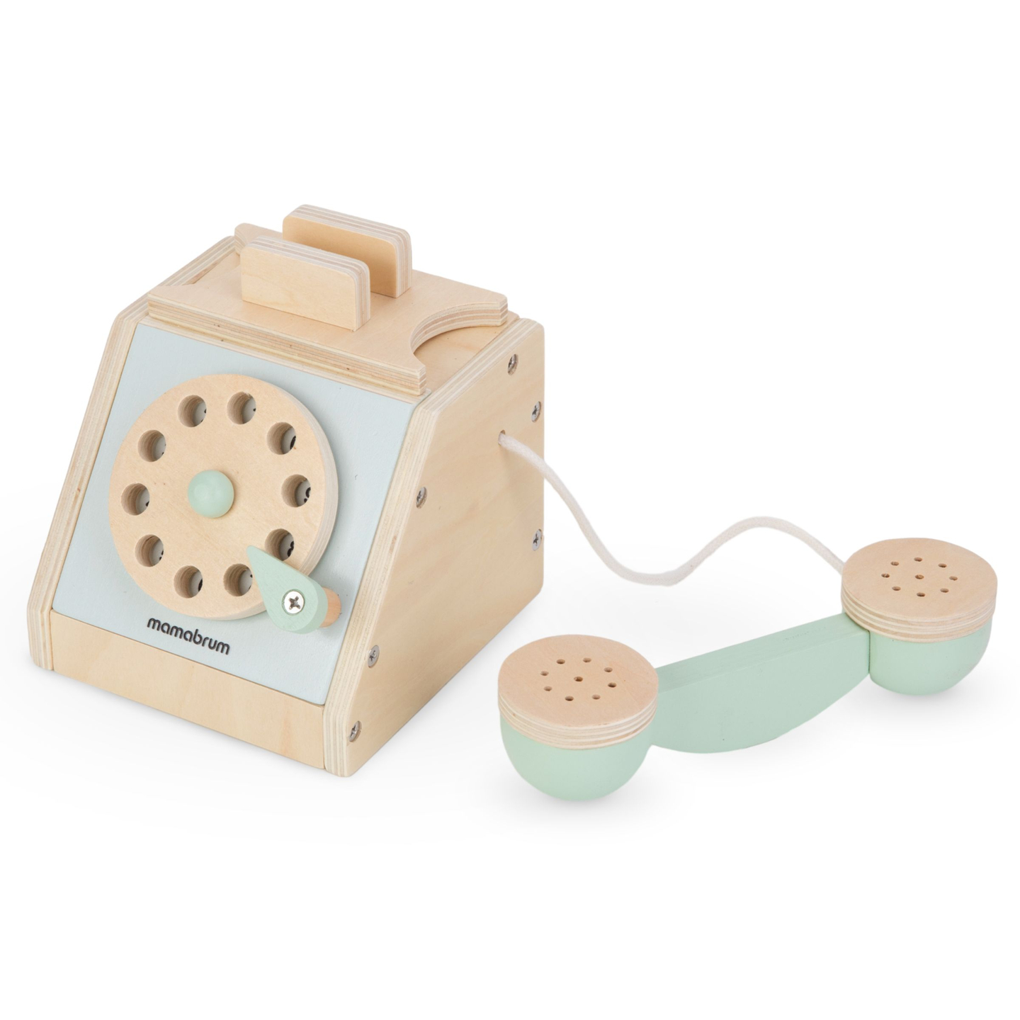 Retro leseni telefon - mint