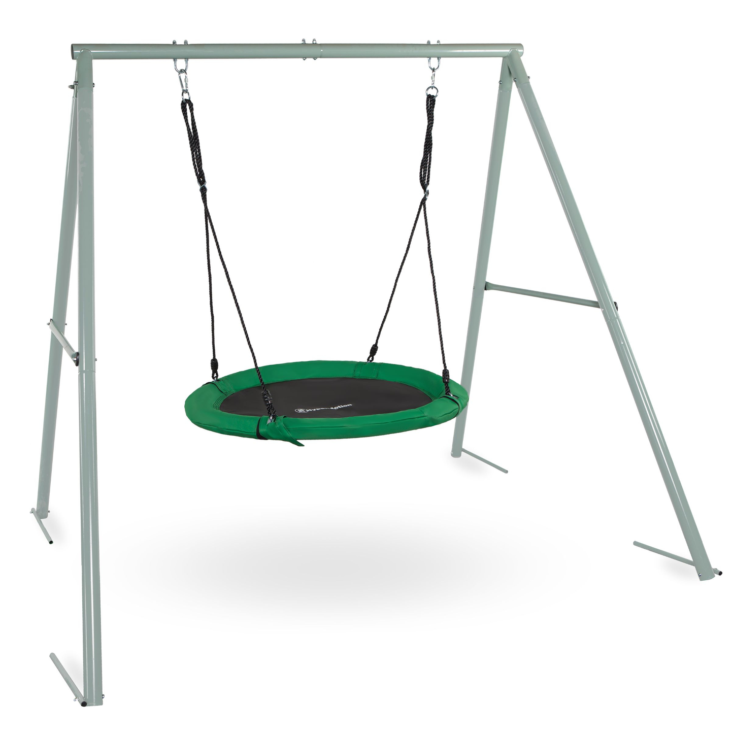 Vrtna gugalnica tipa štorkljino gnezdo z okvirjem in vrvmi