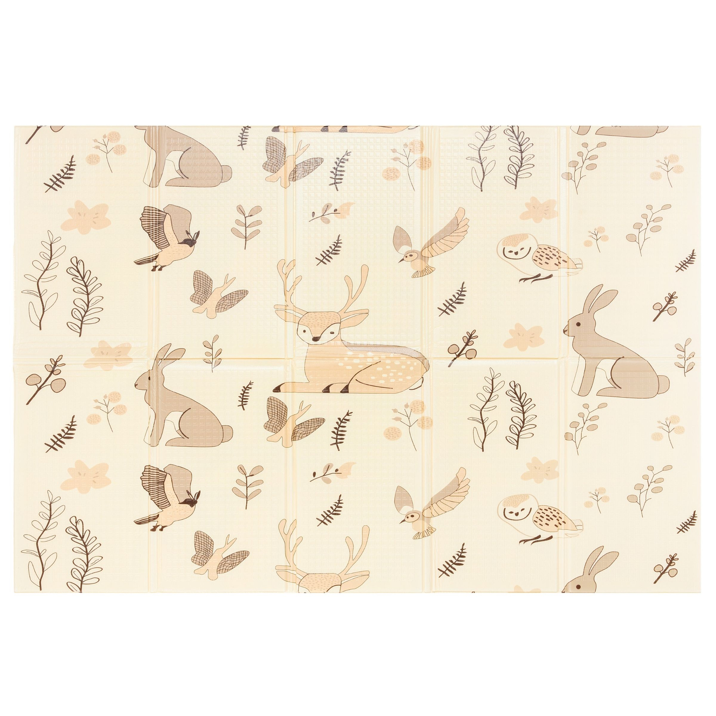 Dvostransko zložljiva penasta podloga 180 x 120 x 1 cm - Magic Forest/Autumn Streets - boho