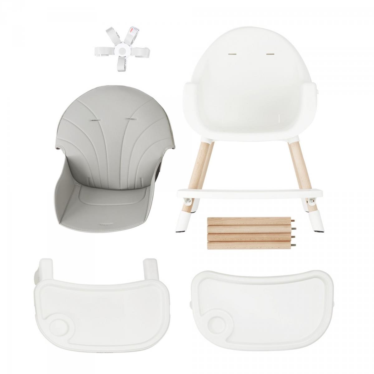 AMELIA stol za hranjenje 3v1 Moby-System, siva