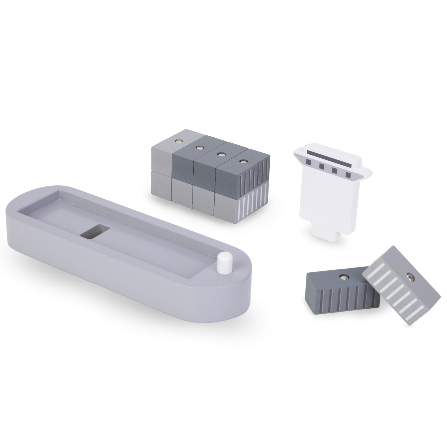 Mobilni pristaniški žerjav z magnetnim vitlom in dodatki - lesen komplet