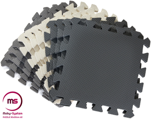 Penasta sestavljanka 12 kosov. - izobraževalna podloga iz pene 120 x 90 x 1.2cm z robovi - siva