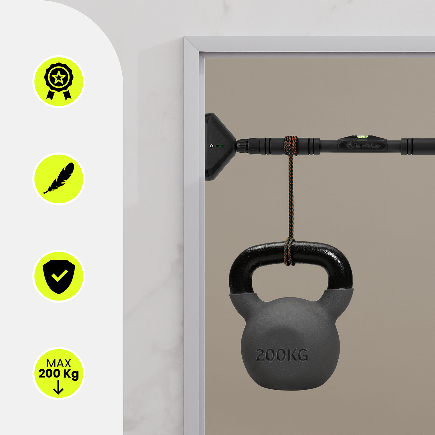 Nastavljiva palica za dvigovanje HyperMotion 70–100 cm, 200 kg, črna